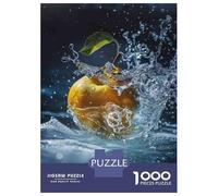 Adult Jigsaw Puzzles 1000 Pieces Apple Falling Into Water Jigsaws for Adults Brain Teaser Game A Work of Art Educational Challenge 38x26cm/1000pcs