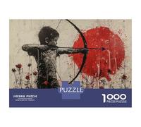 Adult Jigsaw Puzzles 1000 Pieces Archery Art Print Puzzles for Adults Anti-Stress Toys Precision Cutting Educational Challenge 70x50cm/1000pcs
