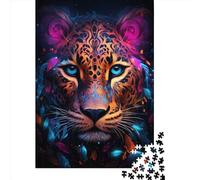 Adult Jigsaw Puzzles 1000 Pieces Art Animal Leopard Wooden Puzzle for Adults And Teenager Home Decoration Puzzle Toys 1000pcs (75x50cm)