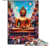 Adult Jigsaw Puzzles 1000 Pieces Art Buddha Puzzle Family Interactive Game, Ideal for Teenagers, Brain Teaser Gift (size : 50x75cm)