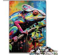 Adult Jigsaw Puzzles 1000 Pieces Art Chameleon Wooden Jigsaw size 50x75cm Creative Family Game & Home Decor, for Teenagers