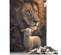 Adult Jigsaw Puzzles 1000 Pieces Art Christian Lion Wooden Puzzle for Adults And Teenager Home Decoration Puzzle Toys 1000pcs (75x50cm)