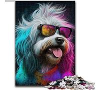 Adult Jigsaw Puzzles 1000 Pieces Art Colourful Dogs cardboard Puzzles Family Interactive Game, Craft Gift with Colorful Artwork size 26x38cm