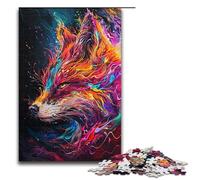 Adult Jigsaw Puzzles 1000 Pieces Art Colourful Fox Home Decoration Puzzle Toys Deal As Gifts for The Whole Family 1000 PCS(75x50cm)