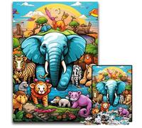 Adult Jigsaw Puzzles 1000 Pieces Art Elephant Jigsaw Puzzles for Adults High-Difficulty Brain Teaser for Teenagers 50x75CM/19.68x29.52inch
