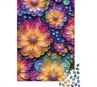 Adult Jigsaw Puzzles 1000 Pieces Art Flowers Paper Jigsaw Puzzles for Adults Educational Game Challenge Toy 1000pcs (38x26cm)