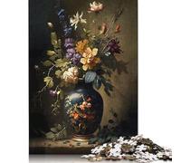 Adult Jigsaw Puzzles 1000 Pieces Art Flowers Wooden Puzzle for Adults And Teenager Home Decoration Puzzle Toys 1000pcs (75x50cm)