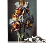 Adult Jigsaw Puzzles 1000 Pieces Art Flowers Wooden Puzzles for Adults Sustainable Puzzle Games 1000pcs (75x50cm)