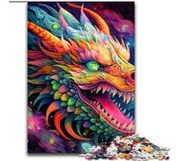 Adult Jigsaw Puzzles 1000 Pieces Art Flying Dragons cardboard Jigsaw Puzzles for Birthdays, Holidays, And Home Decor size : 38x26cm