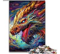 Adult Jigsaw Puzzles 1000 Pieces Art Flying Dragons Made of Wood, Fun Activity for at Home 50x75cm Adult & Family Activity, DIY Home Decor Gift