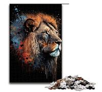 Adult Jigsaw Puzzles 1000 Pieces Art Neon Lion Home Decoration Puzzle Toys Deal As Gifts for The Whole Family 1000 PCS(75x50cm)