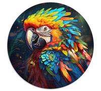 Adult Jigsaw Puzzles 1000 Pieces Art Parrot Round Jigsaw Puzzles Brain Teaser Game for Teenagers,Perfect (Size 67.5x67.5cm)
