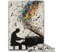 Adult Jigsaw Puzzles 1000 Pieces Art Piano Adult Puzzles,Decompressing Intellectual Educational Toy Birthday Gift (75x50cm)