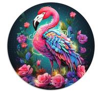 Adult Jigsaw Puzzles 1000 Pieces Art Psychedelic Flamingo 1000-Piece Jigsaw Puzzle Home Activity for Holidays,Birthdays,and Family Game Nights (67.5x67.5cm)