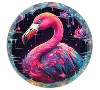 Adult Jigsaw Puzzles 1000 Pieces Art Psychedelic Flamingo Puzzles for Adults Challenging Brain Teaser,Family Activity,Home Decor, (67.5x67.5cm)