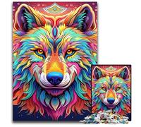 Adult Jigsaw Puzzles 1000 Pieces Art Wolf Jigsaw Puzzles for Adults High-Difficulty Brain Teaser for Teenagers 50x75CM/19.68x29.52inch