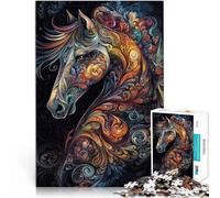 Adult Jigsaw Puzzles 1000 Pieces artistic avatar horse Spiele Spielzeug Geschenk Tolles Geschenk für Spiele38x26cm
