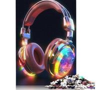 Adult Jigsaw Puzzles 1000 Pieces Artistic Headphones Paper Puzzles for Adults Sustainable Puzzle Games 1000pcs (38x26cm)