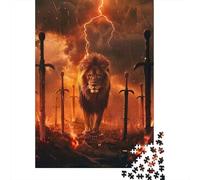 Adult Jigsaw Puzzles 1000 Pieces Artistic Lion Paper Jigsaw Puzzles for Adults Educational Game Challenge Toy 1000pcs (38x26cm)
