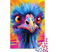 Adult Jigsaw Puzzles 1000 Pieces Artistic Ostrich Paper Puzzles for Adults Sustainable Puzzle Games 1000pcs (38x26cm)