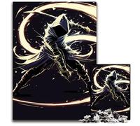 Adult Jigsaw Puzzles 1000 Pieces Assassins with Glowing Sword Vintage Poster Difficult Puzzles for Adults for Home Decor Ideal Christmas & New Year Gift for