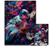 Adult Jigsaw Puzzles 1000 Pieces Astronaut Flower Planet Jigsaw Puzzles for Teenagers Couples And Friends for Birthdays Christmas 1000 PCS(38x26cm)