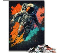 Adult Jigsaw Puzzles 1000 Pieces Astronaut in Space Puzzles for Adults Gift DIY Fun Suitable for Home Living Room Office Decoration Size 26X38CM
