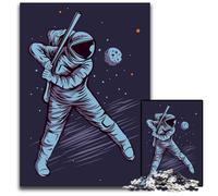 Adult Jigsaw Puzzles 1000 Pieces Astronaut Playing Baseball Difficult Puzzles for Adults for Home Decor Ideal Christmas & New Year Gift for Teenagers 1000 P