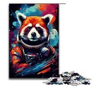 Adult Jigsaw Puzzles 1000 Pieces Astronaut Red Panda by SplattersLots of Thick Colour Home Decoration Puzzle Toys Deal As Gifts for The Whole Family 75x50cm