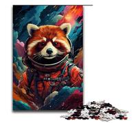 Adult Jigsaw Puzzles 1000 Pieces Astronaut Red Panda by SplattersLots of Thick Colour Home Decoration Puzzle Toys Deal As Gifts for The Whole Family 75x50cm