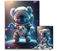 Adult Jigsaw Puzzles 1000 Pieces Astronaut Space Koala Bear Difficult Puzzles for Adults for Home Decor Ideal Christmas & New Year Gift for Teenagers 1000 PCS(75x50cm)
