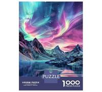 Adult Jigsaw Puzzles 1000 Pieces Aurora Borealis Reflections Puzzles for Adults Anti-Stress Toys Precision Cutting Educational Challenge 38x26cm/1000pcs