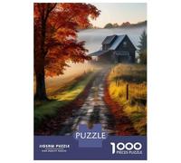 Adult Jigsaw Puzzles 1000 Pieces Autumn Barn Scene Jigsaws for Adults Brain Teaser Game A Work of Art Educational Challenge 38x26cm/1000pcs