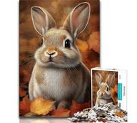 Adult Jigsaw Puzzles 1000 Pieces Autumn Bunny,Help The Brain Exercise Addictive Toys to Cultivate Patience Gift For Birthdays (38x26cm)