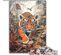 Adult Jigsaw Puzzles 1000 Pieces Autumn Tiger Puzzle for Teenager & Families, Perfect DIY Decor & Brain-Teasing Challenge (size 50x75cm)