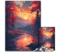 Adult Jigsaw Puzzles 1000 Pieces Autumn Whisper RiverJigsaw Puzzles for Teenagers Couples And Friends for Birthdays Christmas 1000 PCS(75x50cm)
