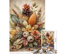 Adult Jigsaw Puzzles 1000 Pieces Autumnal Still Life with Pineapple Brain Teaser Game Tough Challenge Educational Toy Deal As Gifts for The Whole Family (50X75CM)
