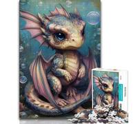 Adult Jigsaw Puzzles 1000 Pieces Baby Dragon 1000 Pieces for Teenagers,Birthday Present, Gifts, Wall Art for Age 14 Years Up 26x38cm