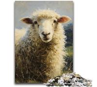 Adult Jigsaw Puzzles 1000 Pieces Baby Sheep Puzzles,Challenging Family Activity Games DIY Toy for Home Wall Decor Gifts (26x38cm)