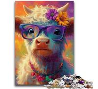 Adult Jigsaw Puzzles 1000 Pieces Baby Yak Wearing Glasses Puzzles for Teenagers,Stress Reliever Difficult Challenge Unique Home Decor And Gifts (50x75cm)