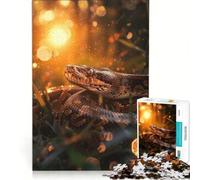Adult Jigsaw Puzzles 1000 Pieces Ball Python Snake, Relaxing Games, Difficult Challenge, Enhance Love between Couples 38x52cm