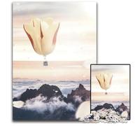 Adult Jigsaw Puzzles 1000 Pieces Balloon Tulip Fly Away Puzzles for Adults Challenging Brain Teaser Family Activity Home Decor 1000 PCS(38x26cm)