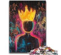 Adult Jigsaw Puzzles 1000 Pieces Basquiat-style Crown Help The Brain Exercise Addictive Toys to Cultivate Patience Perfect Decoration 50x75cm