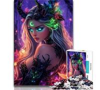 Adult Jigsaw Puzzles 1000 Pieces Beautiful Anime Girl 1000 Pieces for Teenagers,with Matching Poster And Trivia Sheet for And Age 14 Years Up 38x26cm