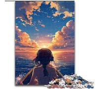 Adult Jigsaw Puzzles 1000 Pieces Beautiful Anime Landscape Puzzle Made of Wood,for Teenagers & Family Fun - DIY Brain Teaser Game Gift 1000pcs(50x75cm)