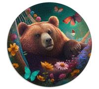Adult Jigsaw Puzzles 1000 Pieces Beautiful Capybara Round Paper Puzzles Brain Challenge Gift,Educational Activity for Teenagers (Size 67.5x67.5cm)