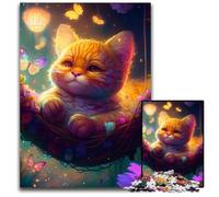 Adult Jigsaw Puzzles 1000 Pieces Beautiful Garfield Cat Challenging Puzzles Perfect for Teenagers & Collectors, Ideal Home Decor & Travel Gift 26X38CM/10.23x14.96inch
