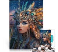 Adult Jigsaw Puzzles 1000 Pieces Beautiful Indian princess for Educational Game Challenge Toy 38x52cm Great Gift for Games for ages 14+