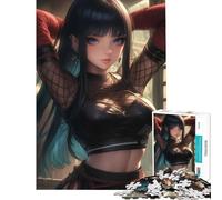 Adult Jigsaw Puzzles 1000 Pieces Beautiful Kunoichi Alley Impossible Game Brain Intelligence Challenge Addictive Toys Gifts Birthday For Family Fun (Size 75x50cm)