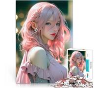Adult Jigsaw Puzzles 1000 Pieces Beautiful Maiden Girl Stressabbau-Spielzeug Wunschliste mit dem Weihnachtsmann50x70cm